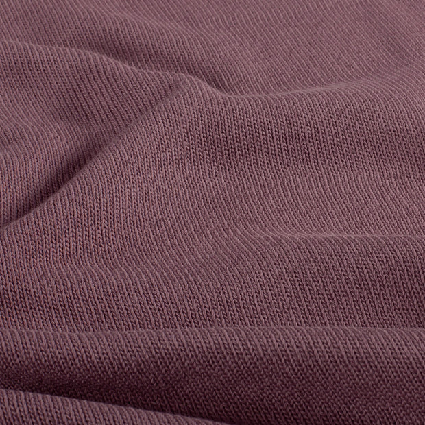 Heavy Knit fabrik Uni Mauve