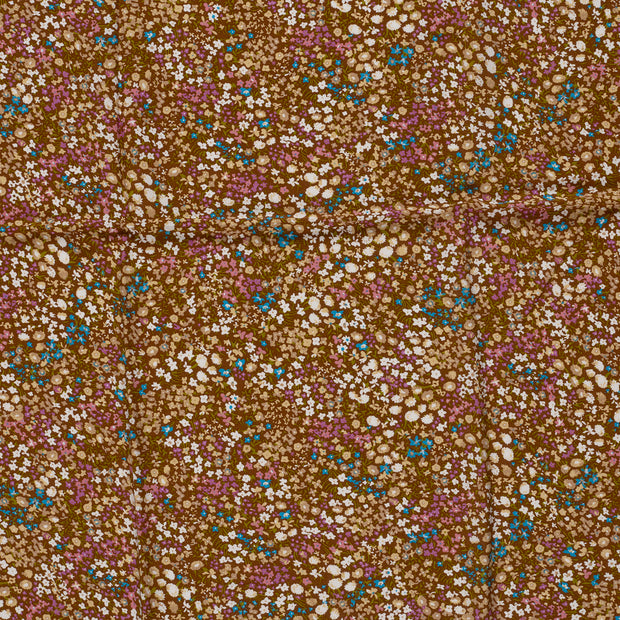 Viscose Poplin fabrik Braun 