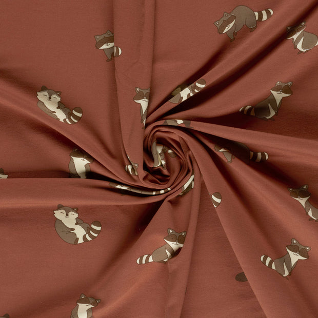 French Terry fabric Old Pink printed 