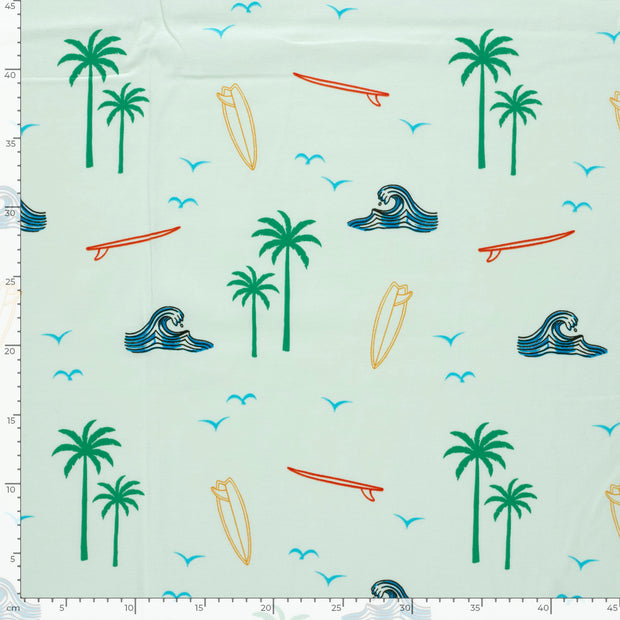 Jersey fabric Crocodiles Mint