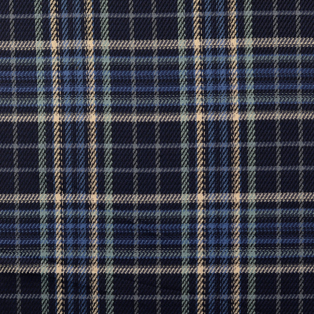 Popeline de Viscose tissu Carreaux Bleu bébé