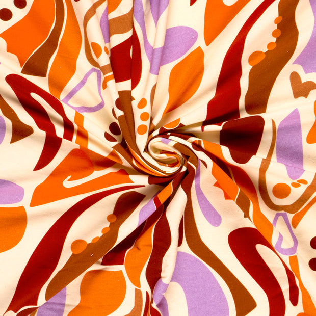 French Terry fabric Orange 