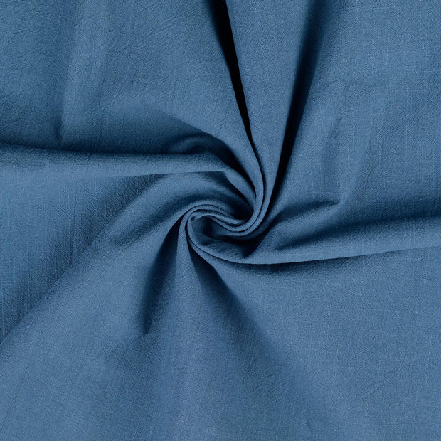 Popeline de Coton tissu Bleu Canard 