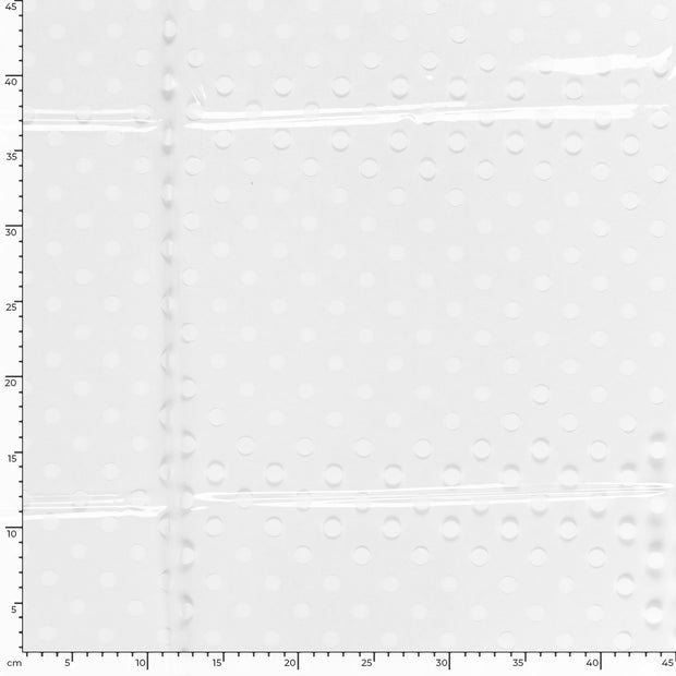 Toile Cirée tissu pois Gris clair