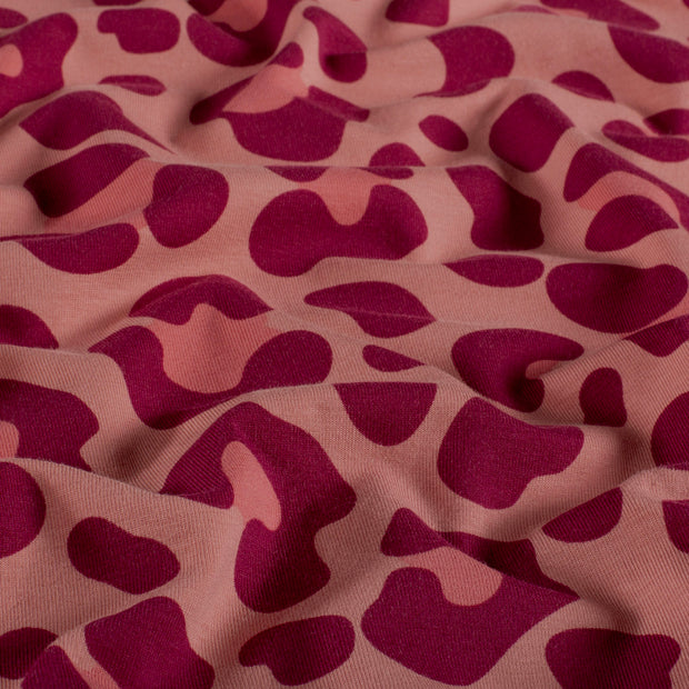 Jersey tissu Panther Vieux rose