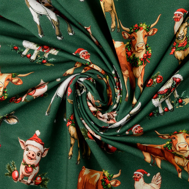 French Terry fabric Forest Green 