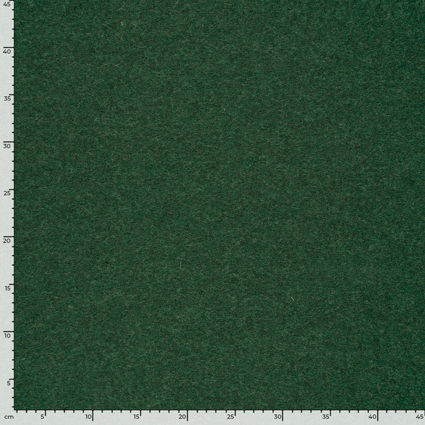Wool Boucle fabric Unicolour Dark Green