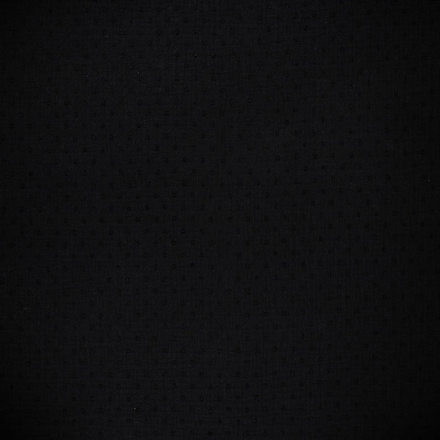 Musselin fabrik Schwarz matt 