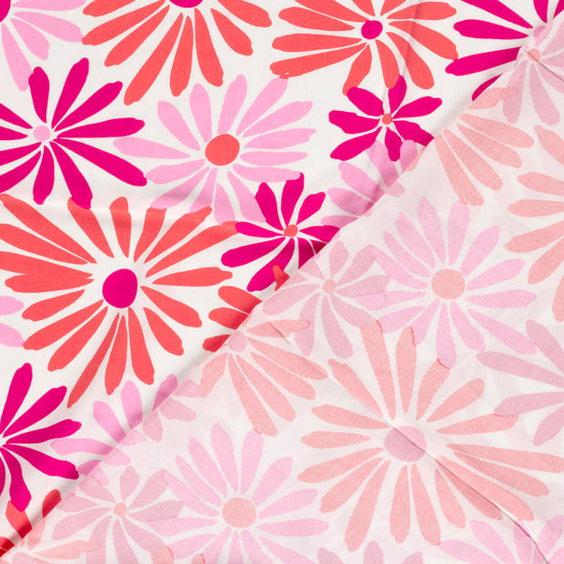 Bamboo Poplin fabric Flowers printed 
