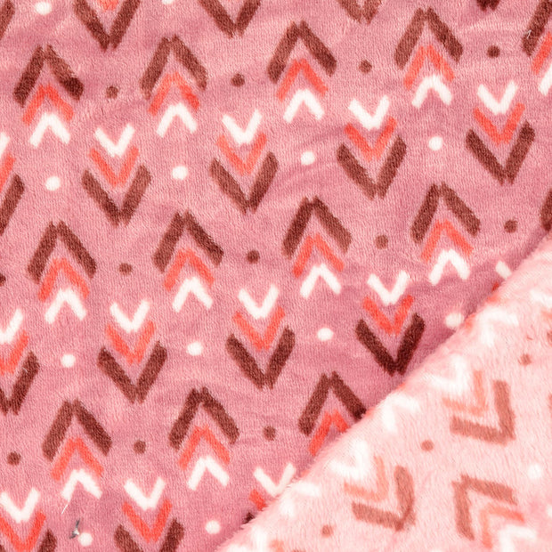 Fleece fabrik Geometrisch bedruckt 