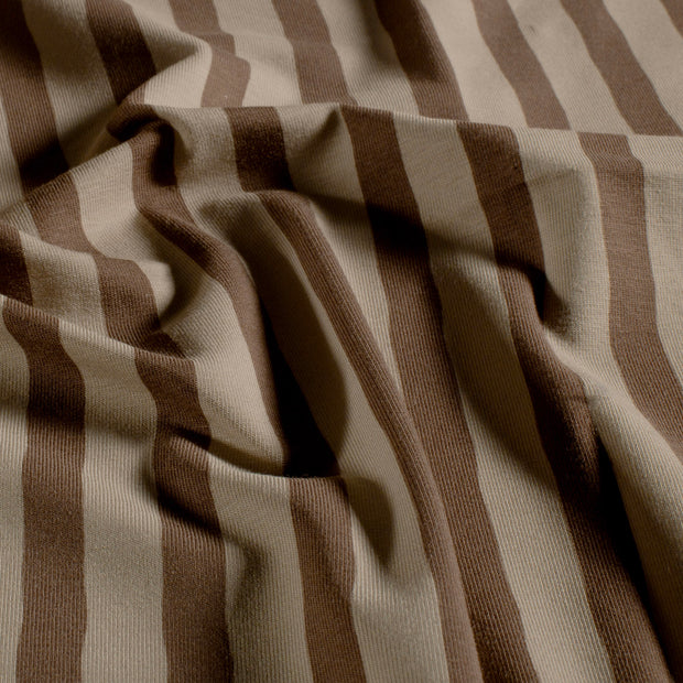 Jersey fabric Stripes Brown