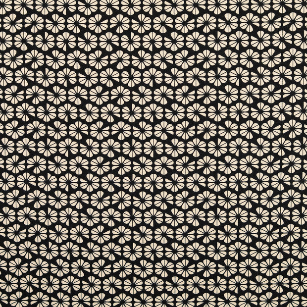  fabric Flowers Black