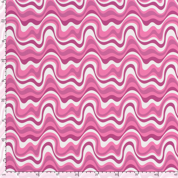 Cotton Jersey fabric Abstract Pink