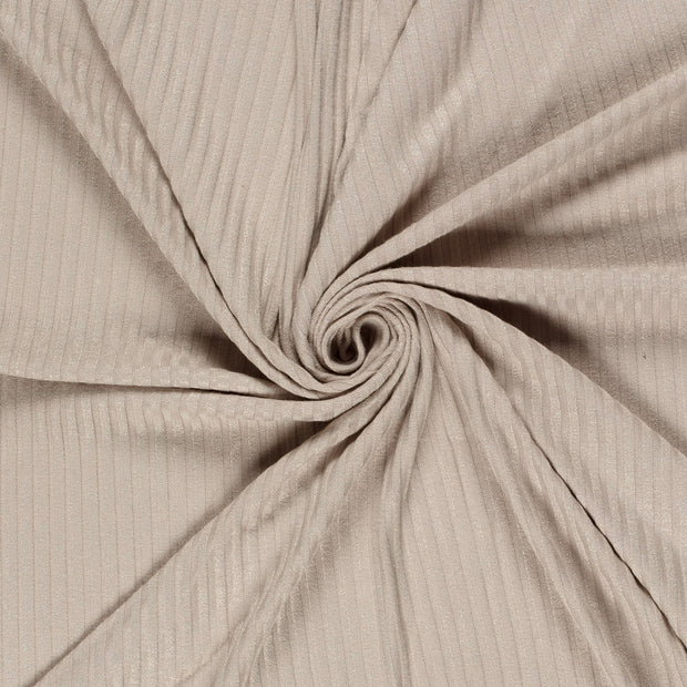 Rib Jersey fabric Beige 