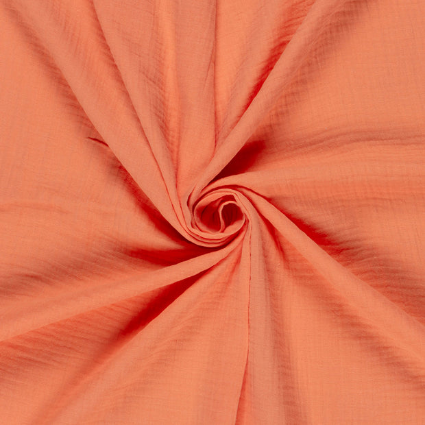 Mousseline stof Koraal 