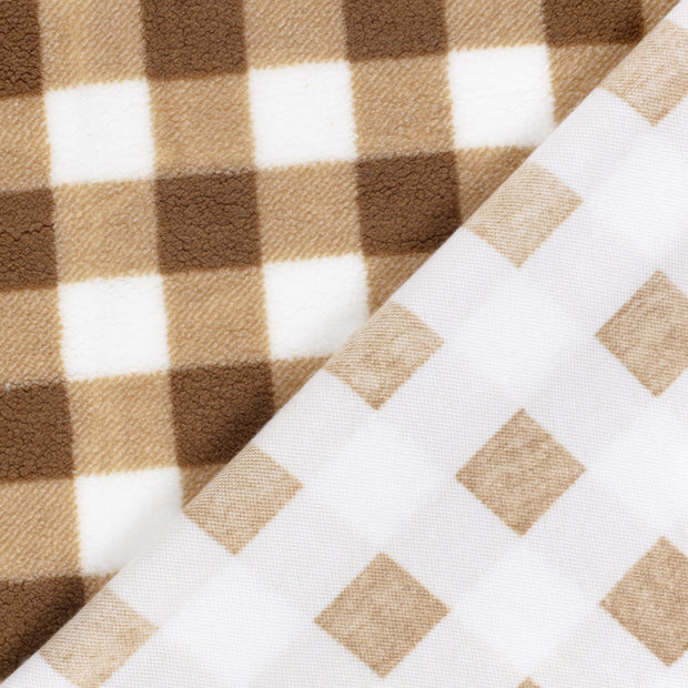 Sherpa Fleece fabric Squares printed 
