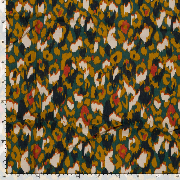 Viscose Nylon Ottoman tela Abstracto Petróleo