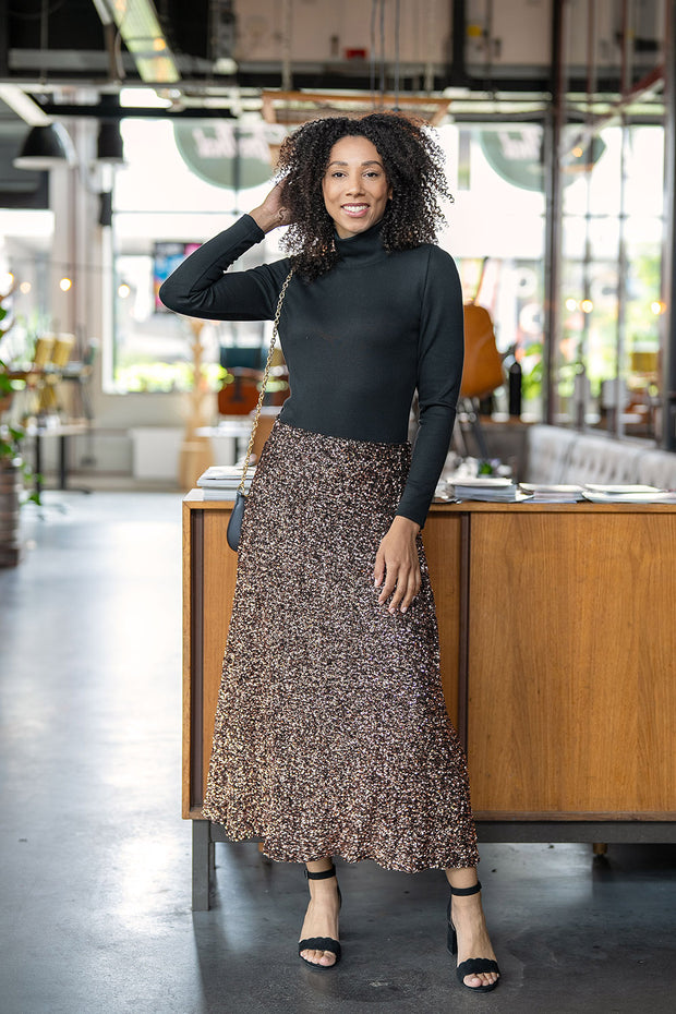 Heavy Knit stof Effen Zwart