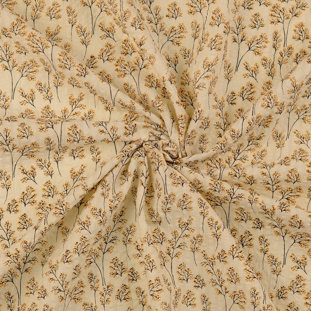 Seersucker fabric Oker 