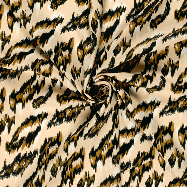 Viscosa Poplin tela Camel estampado 