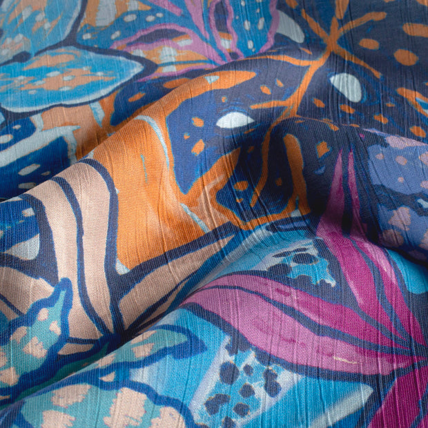  fabric Flowers Aqua