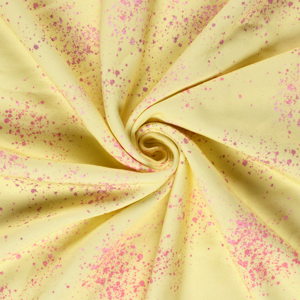 Jogging fabric Light Yellow digital printed 