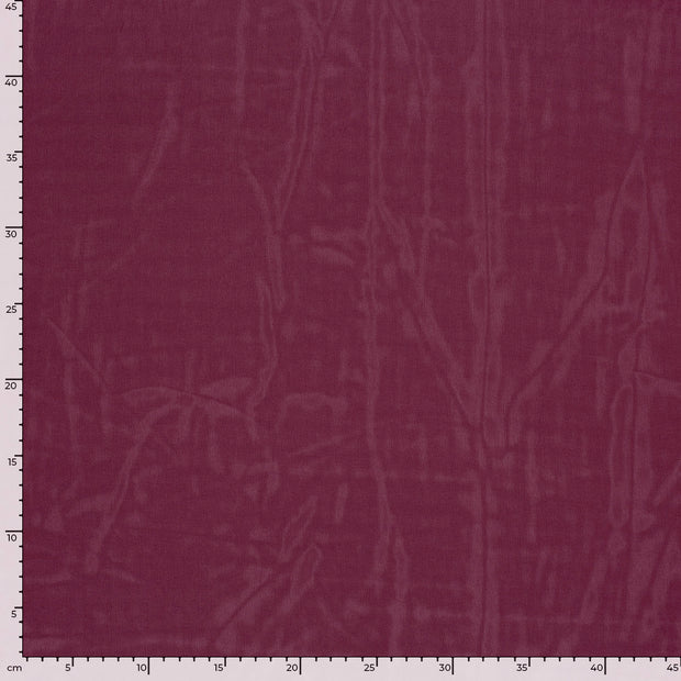 Chiffon fabric Unicolour Bordeaux