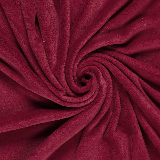 Polaire Doudou tissu Bordeaux 