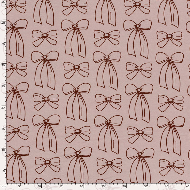 French Terry stof Abstract Roze