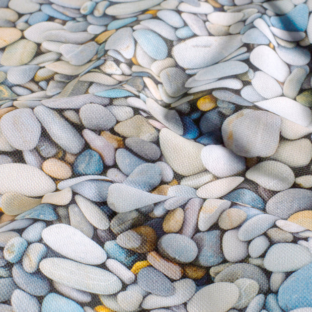 Panama fabric Stones Light Blue