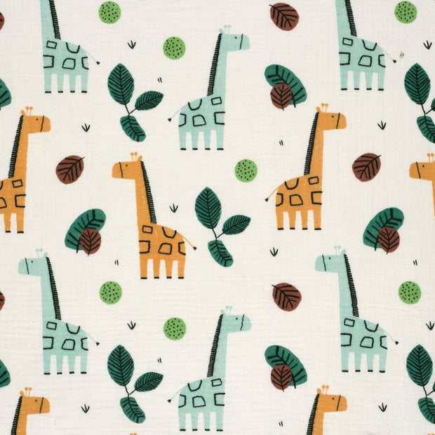 Double gaze tissu Blanc cassé mat 