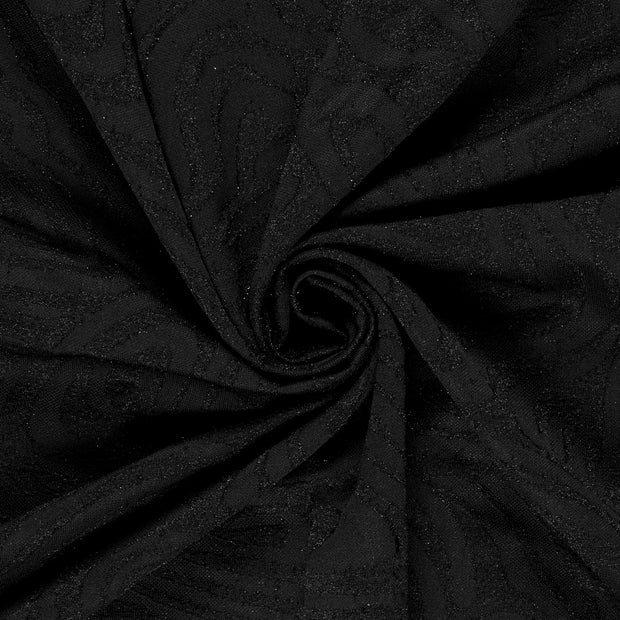 Jacquard tela Abstracto Negro