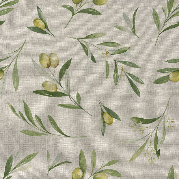 Aspect Lin tissu Feuilles Vert Olive