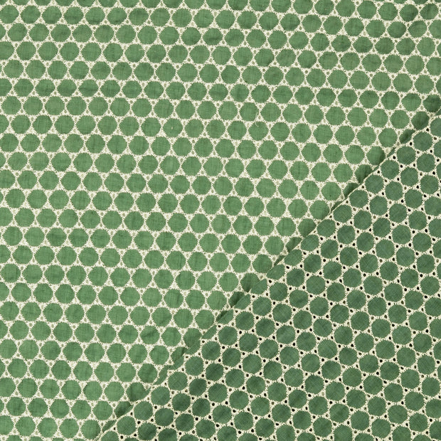  stof Donker groen geborduurd 