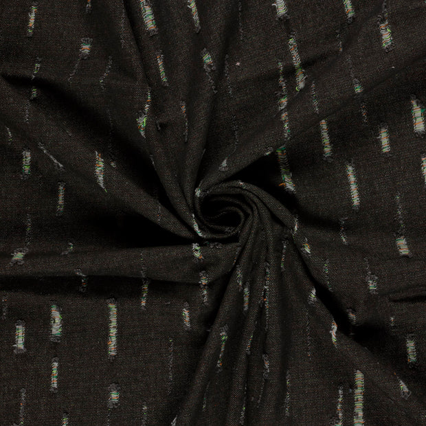 Jeans tissu Noir Pré-lavé 