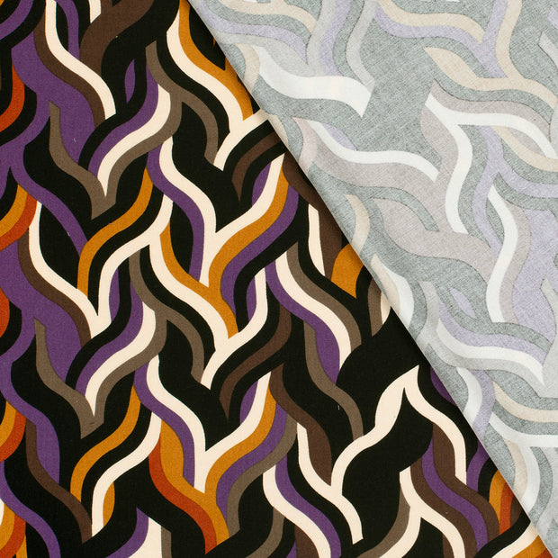 Sergé de Viscose tissu Abstrait imprimé 