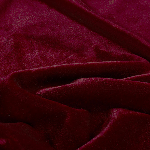 Terciopelo tela Unicolor Vino tinto