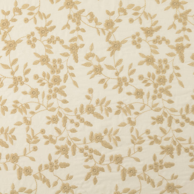 Baumwolle Popeline fabrik Blumen Beige