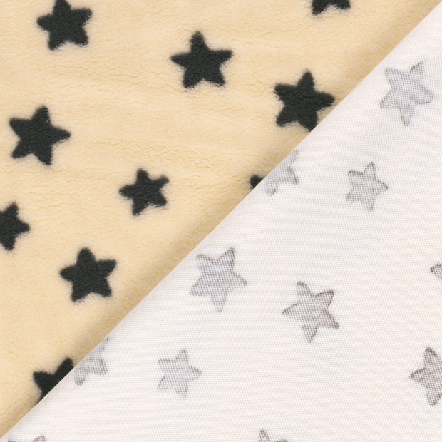 Sherpa Fleece fabric Stars printed 