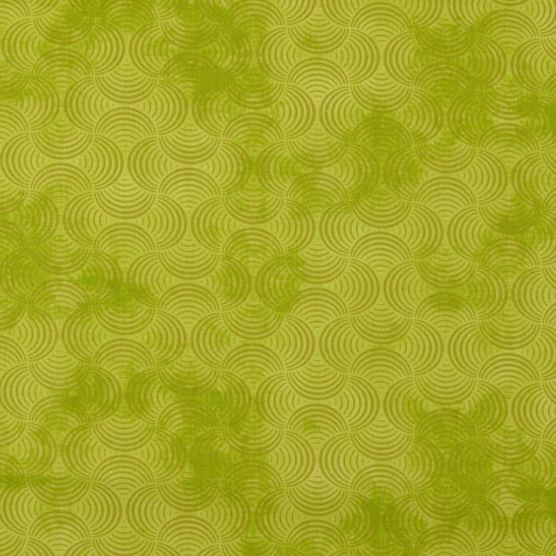 Cotton Poplin fabric Geometric pattern Green