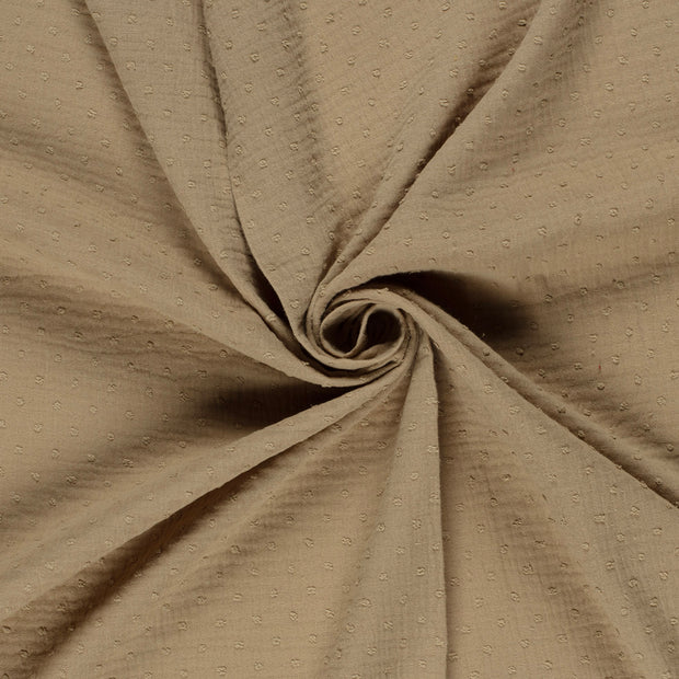 Double gaze tissu Camel dobby 