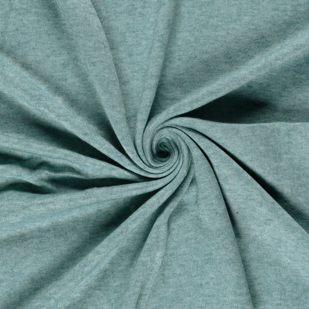 Heavy Knit tissu Bleu Canard brossé 