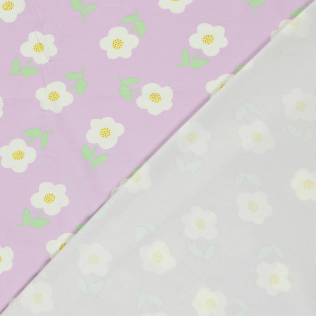 Jersey tissu fleurs imprimé 