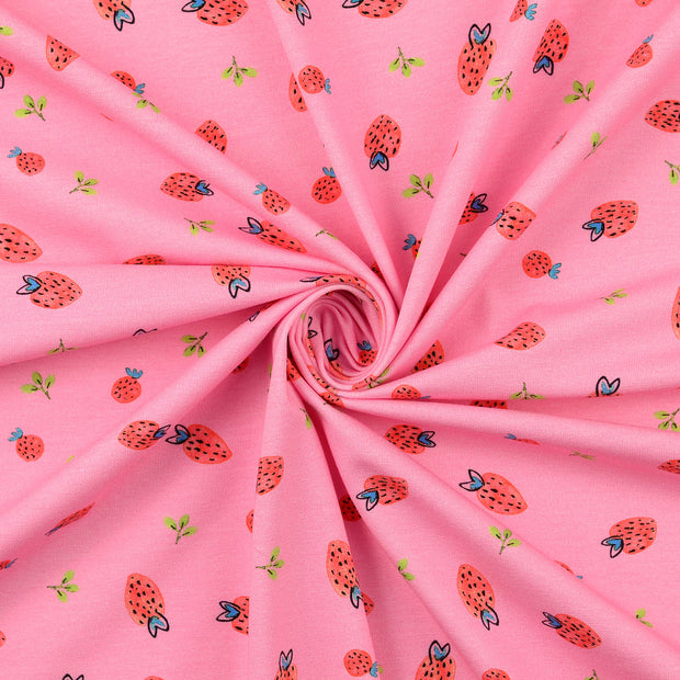 Jersey tissu Rose clair 