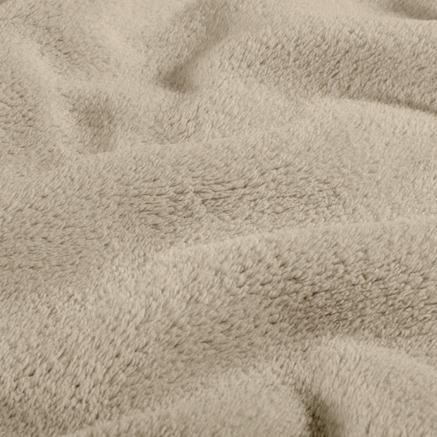 Coral Fleece fabric Unicolour Beige