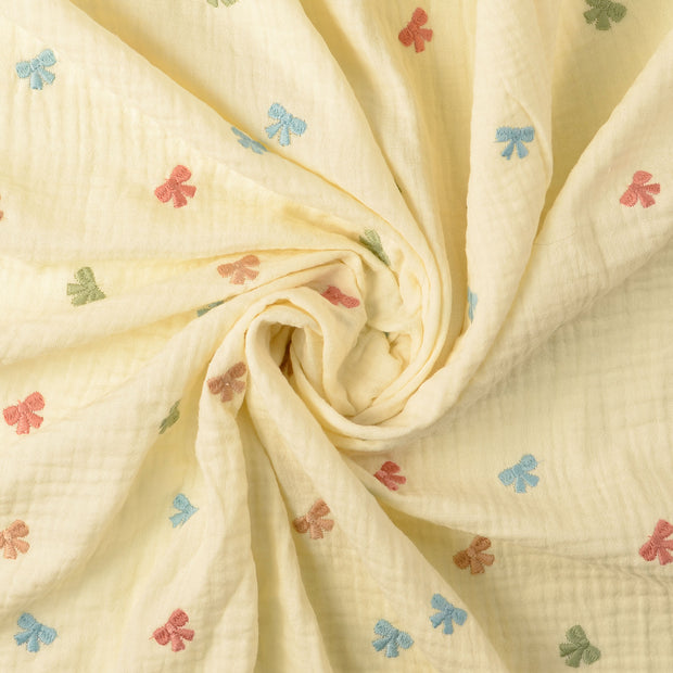 Double gaze tissu Blanc cassé 