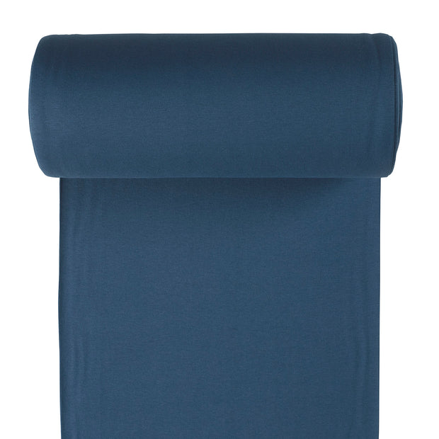 Bord Cote GOTS bio tissu Bleu acier mat 