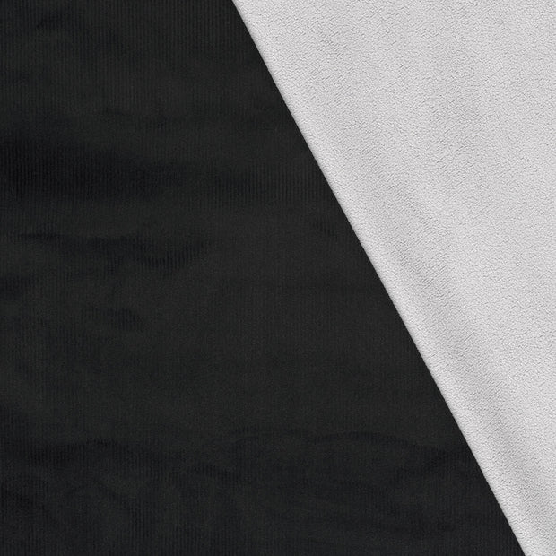 Corduroy 4.5w fabric Unicolour Black