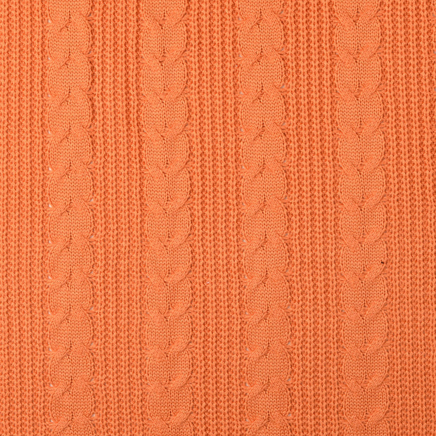 Heavy Knit fabrik Uni Apricot