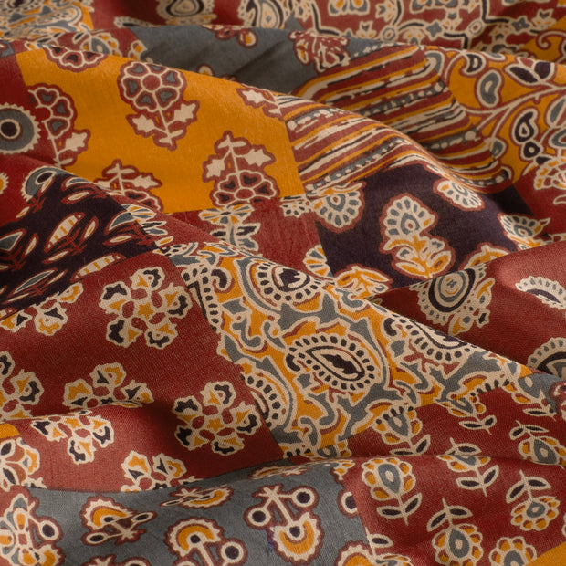 Voile stof Abstract Rood